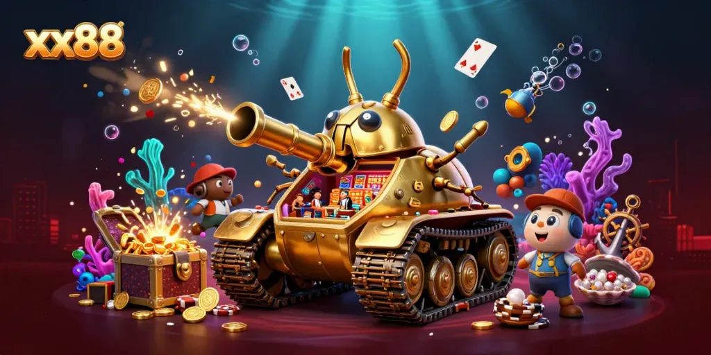Experience thrill with the xx88 golden beetle tank casino bursting with vibrant games and treasures.