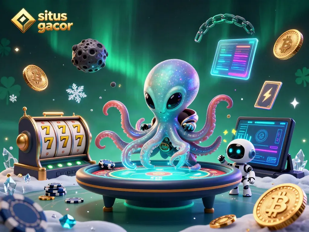 Experience dynamic gaming with the situs slot gacor featuring vibrant animated characters and crypto elements.